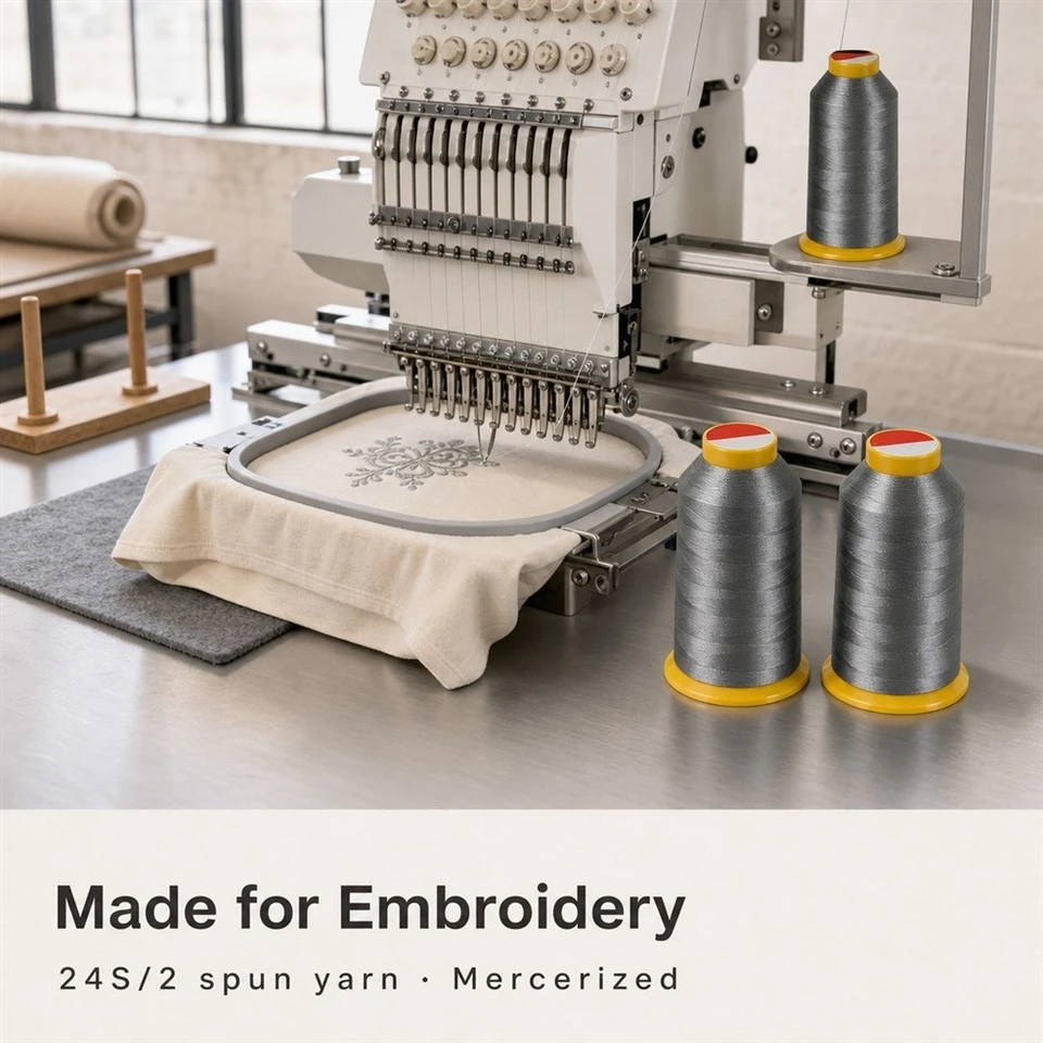 120D/2 108D/2 Polyester Embroidery Thread 4000Y Cone 960 Colors Machine Embroidery Thread For Industrial Embroidery Factory price